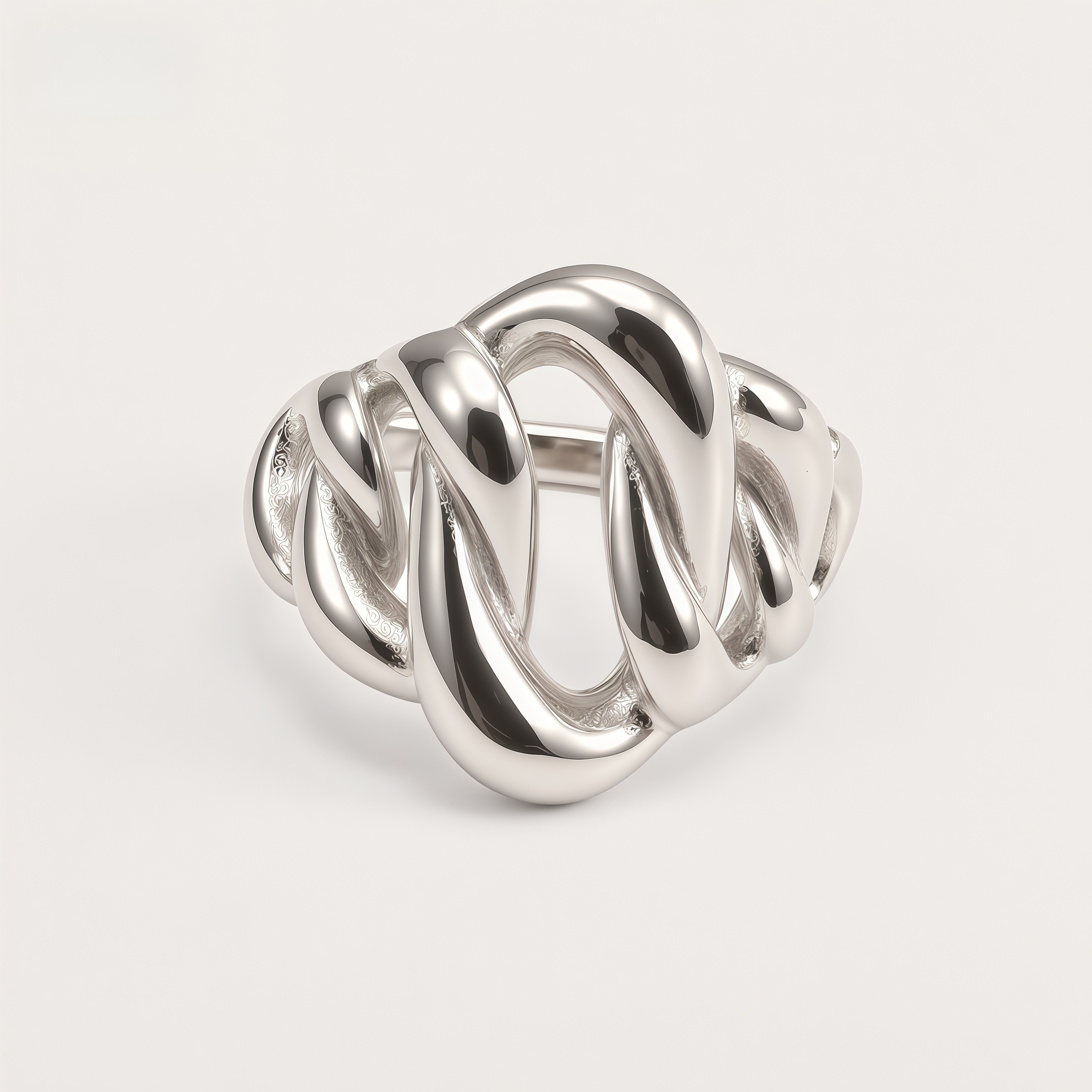  Unique Geometric Braided Stainless Steel Women's Ring | G00545