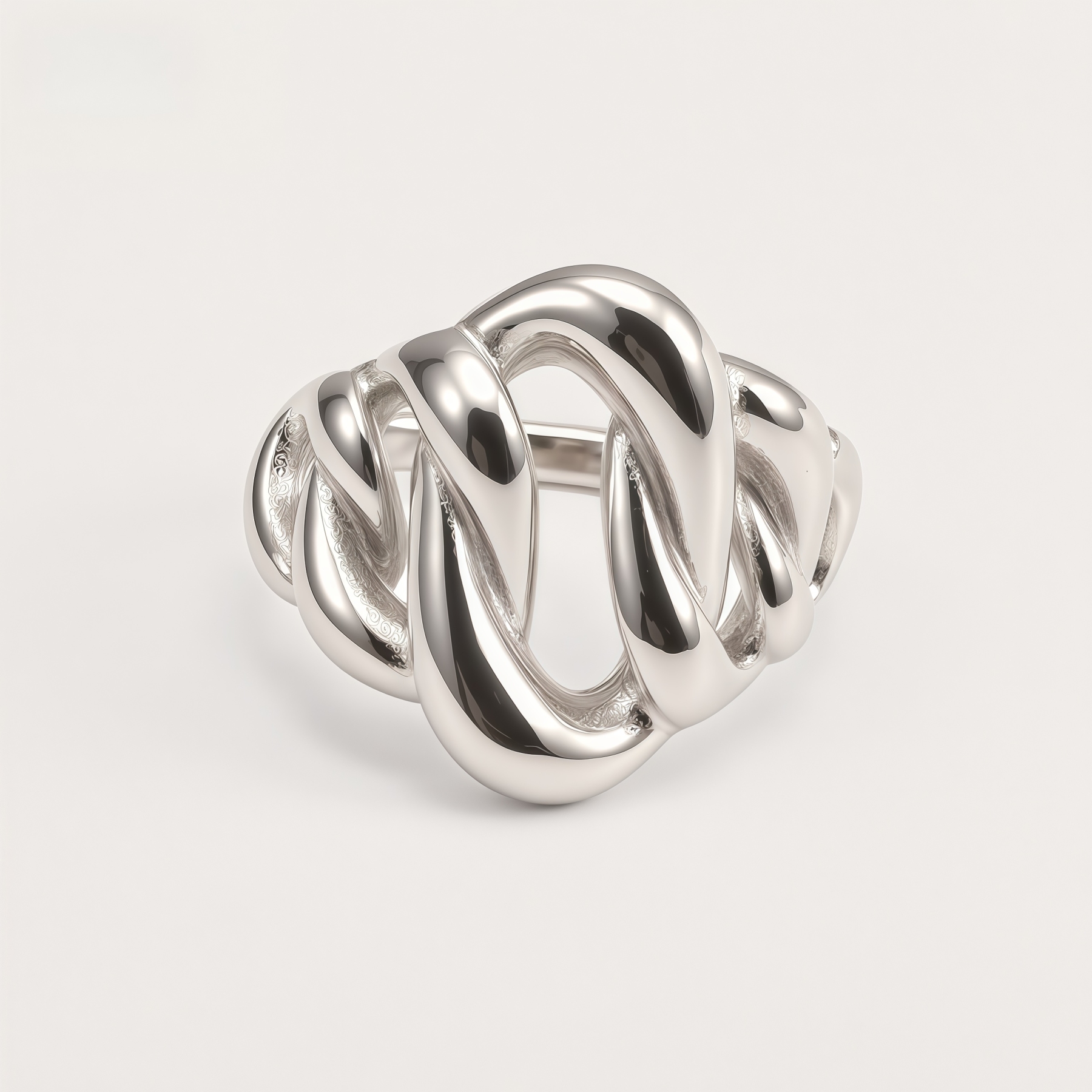  Unique Geometric Braided Stainless Steel Women's Ring | G00545