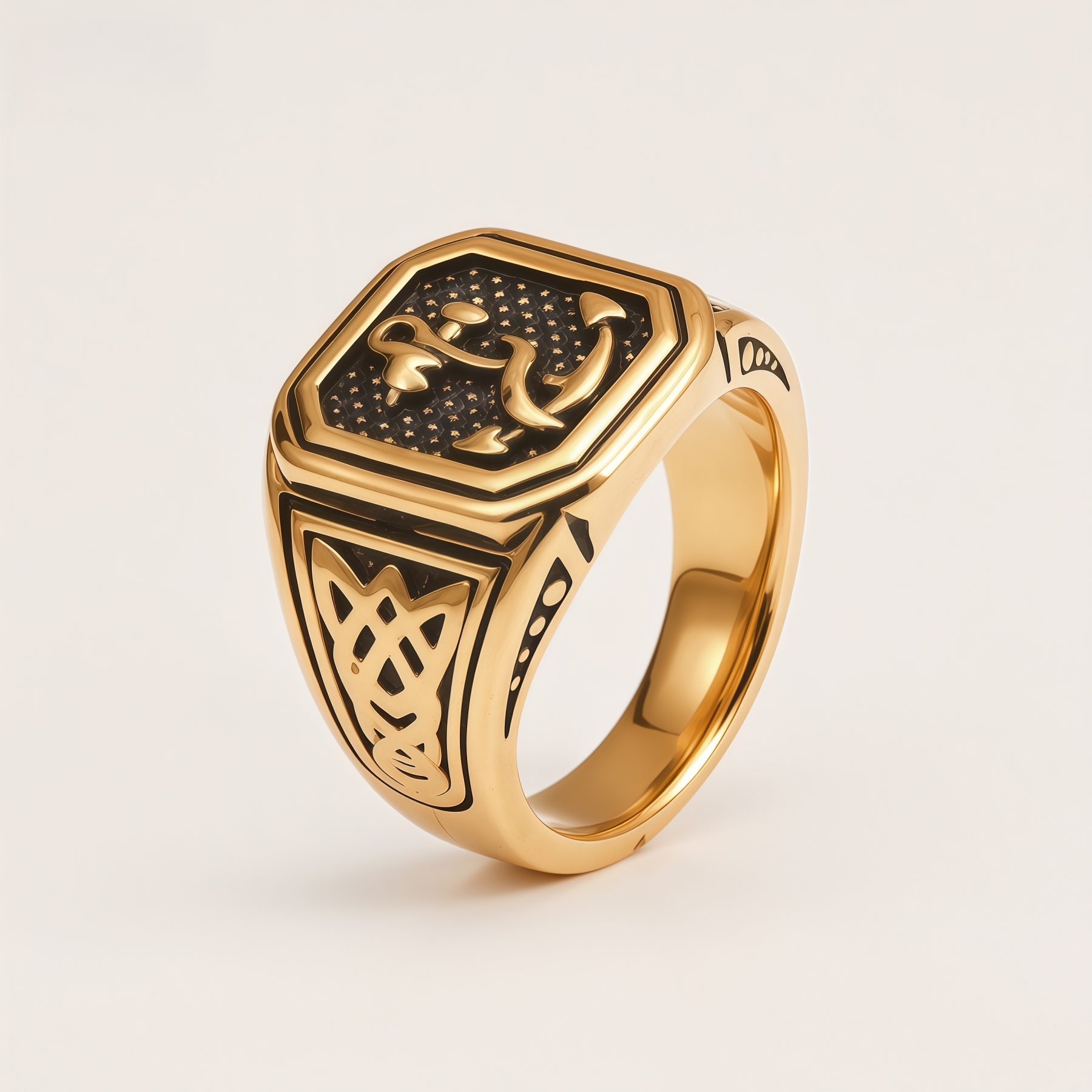 Unique Geometric Braided Stainless Steel Women's Ring | G00545