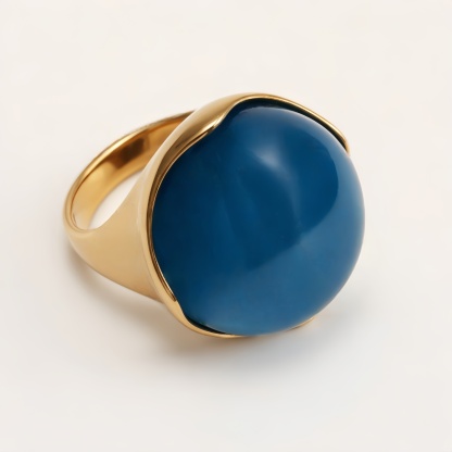 Multi - colored Gemstone Gold Ball Ring, Fashionable and Unique Women's Ring | BL87JS-JinBaoJewerly