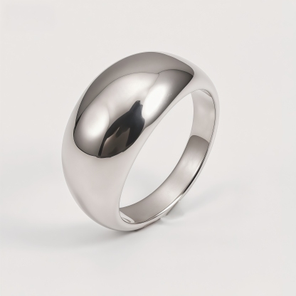 Minimalist Stainless Steel Smooth Ring Classic Fashion for Women | G00644
