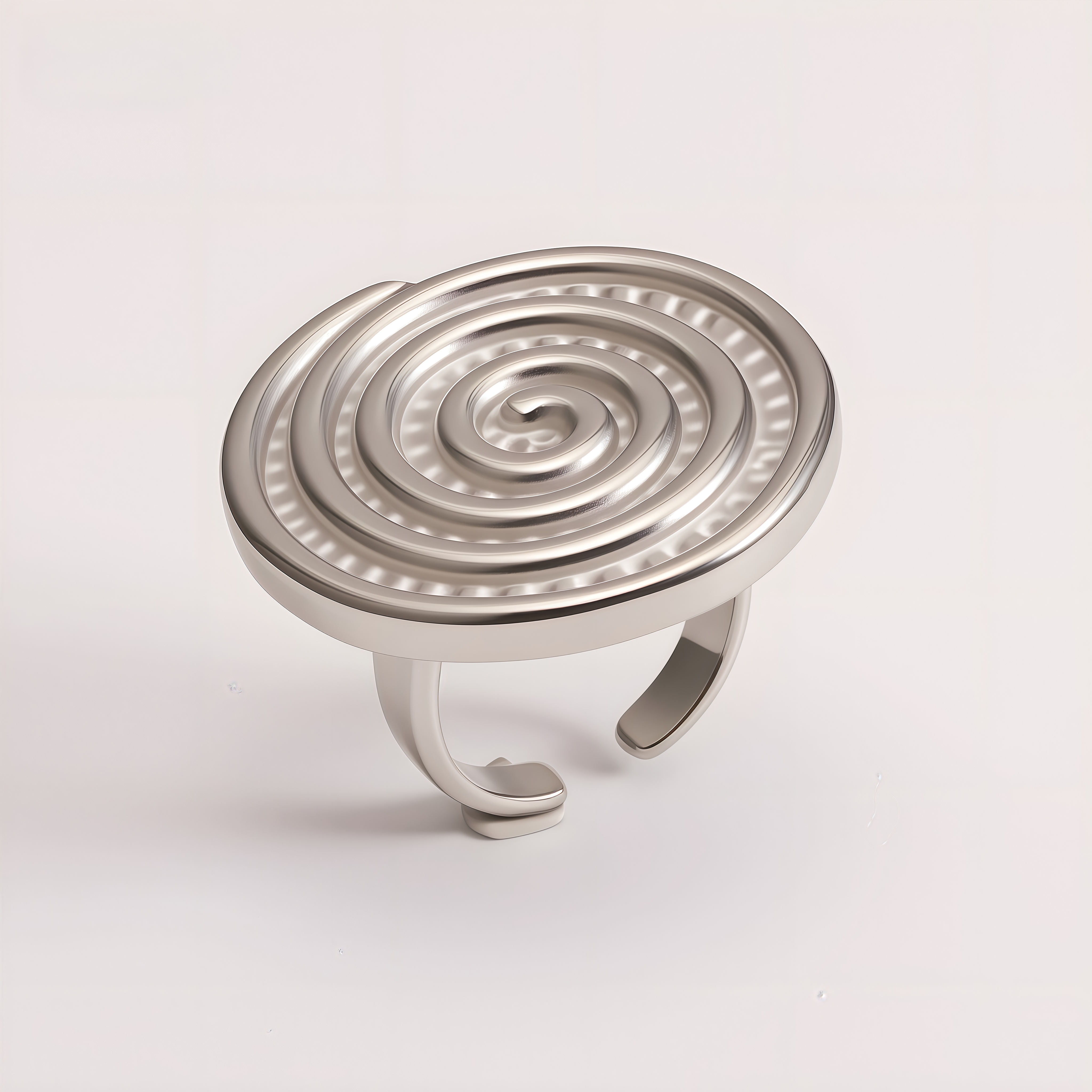 Exquisite Spiral Stainless Steel Ring Minimalist Stylish Design Women Ring | G003783