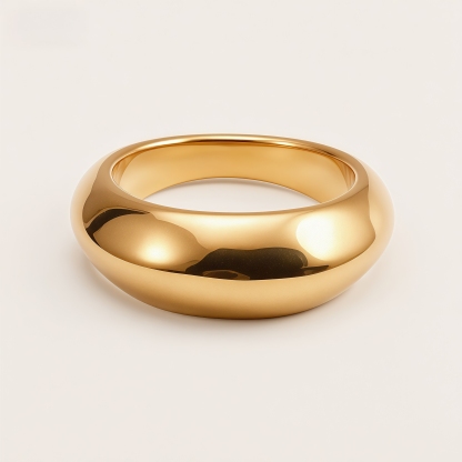 Stainless Steel Chunky Dome Ring for Women | N00102