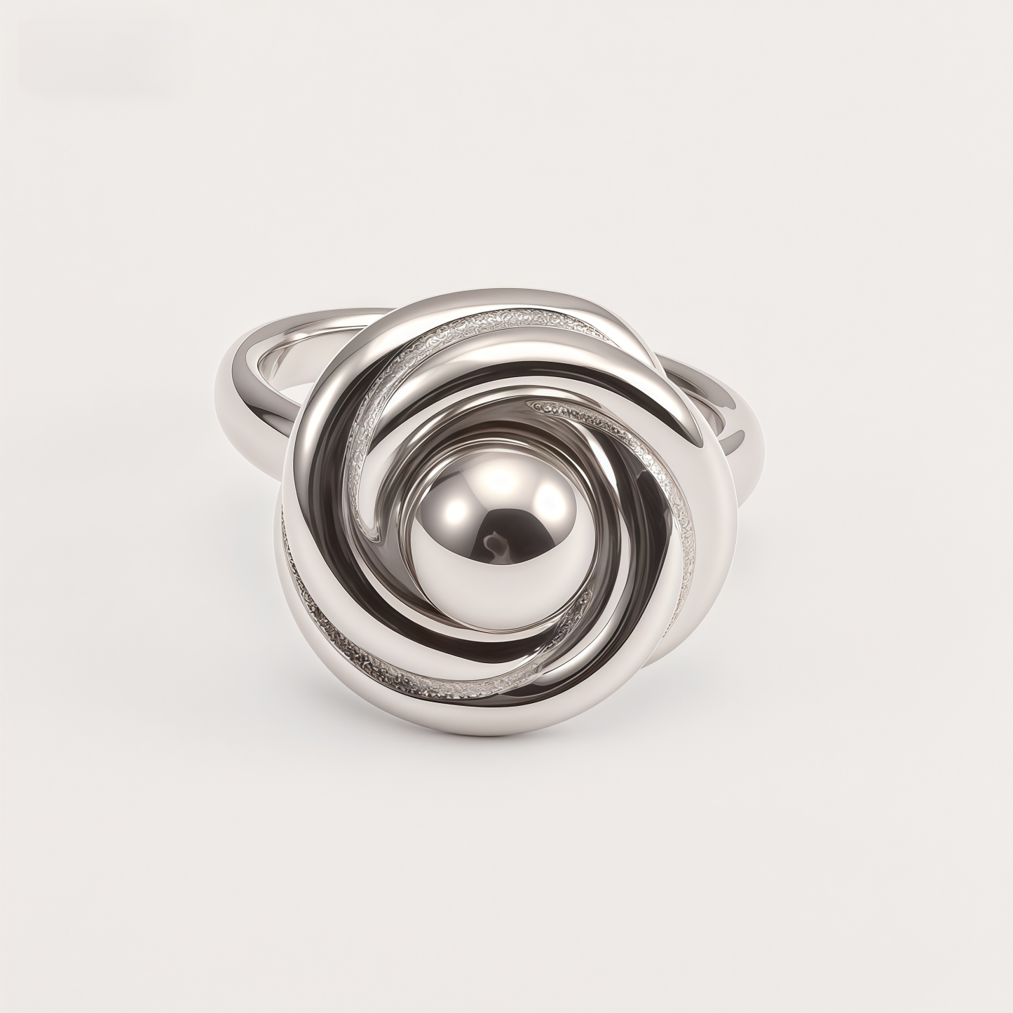 Fashion Rose Knot Stainless Steel Women's Ring | N001050