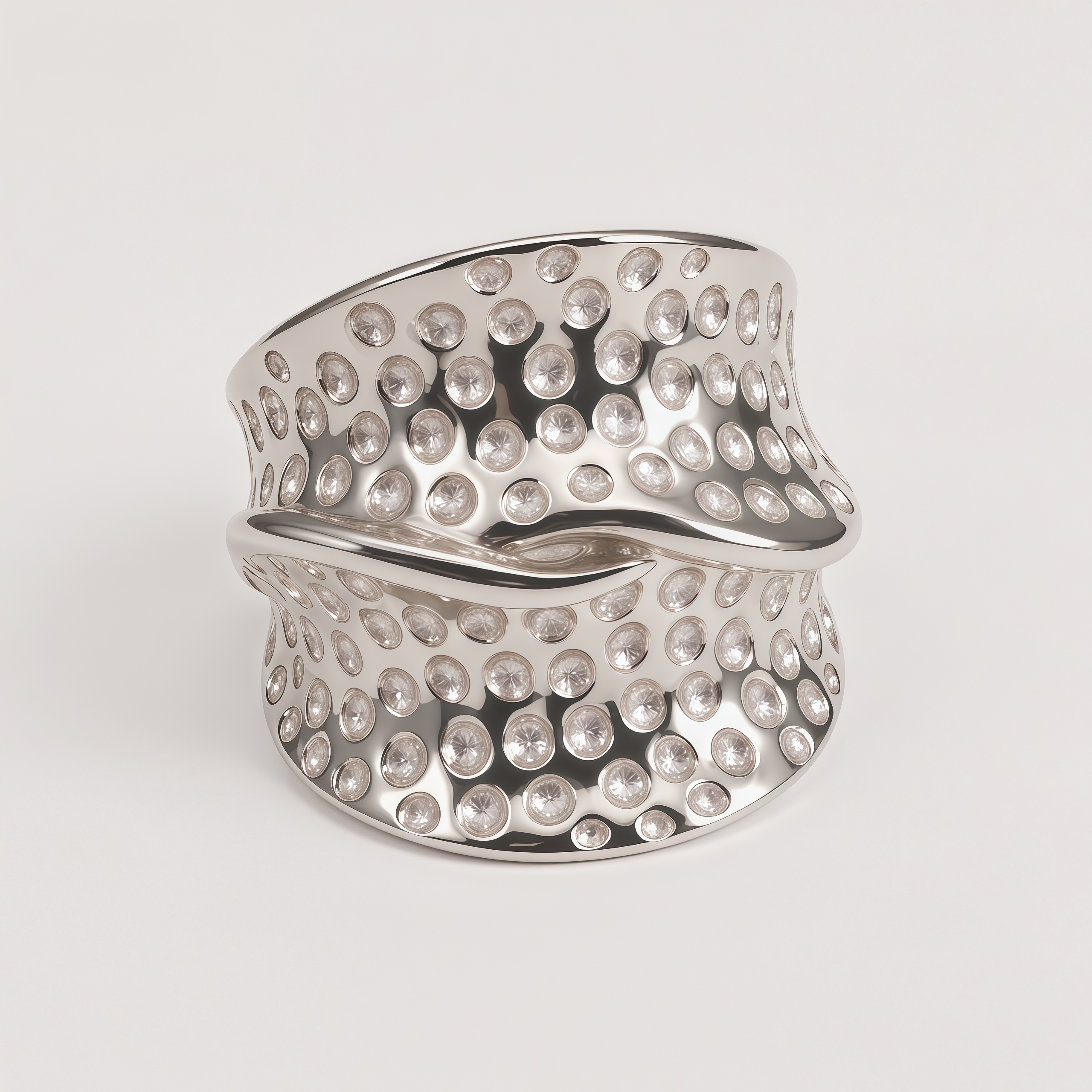 Fashion Creative Textured Stainless Steel Ring Women's Ring | DZ1366