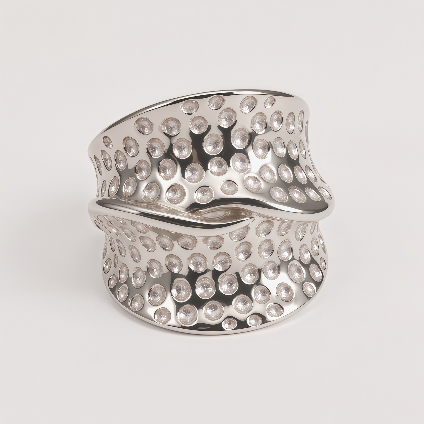 Fashion Creative Textured Stainless Steel Ring Women's Ring | DZ1366