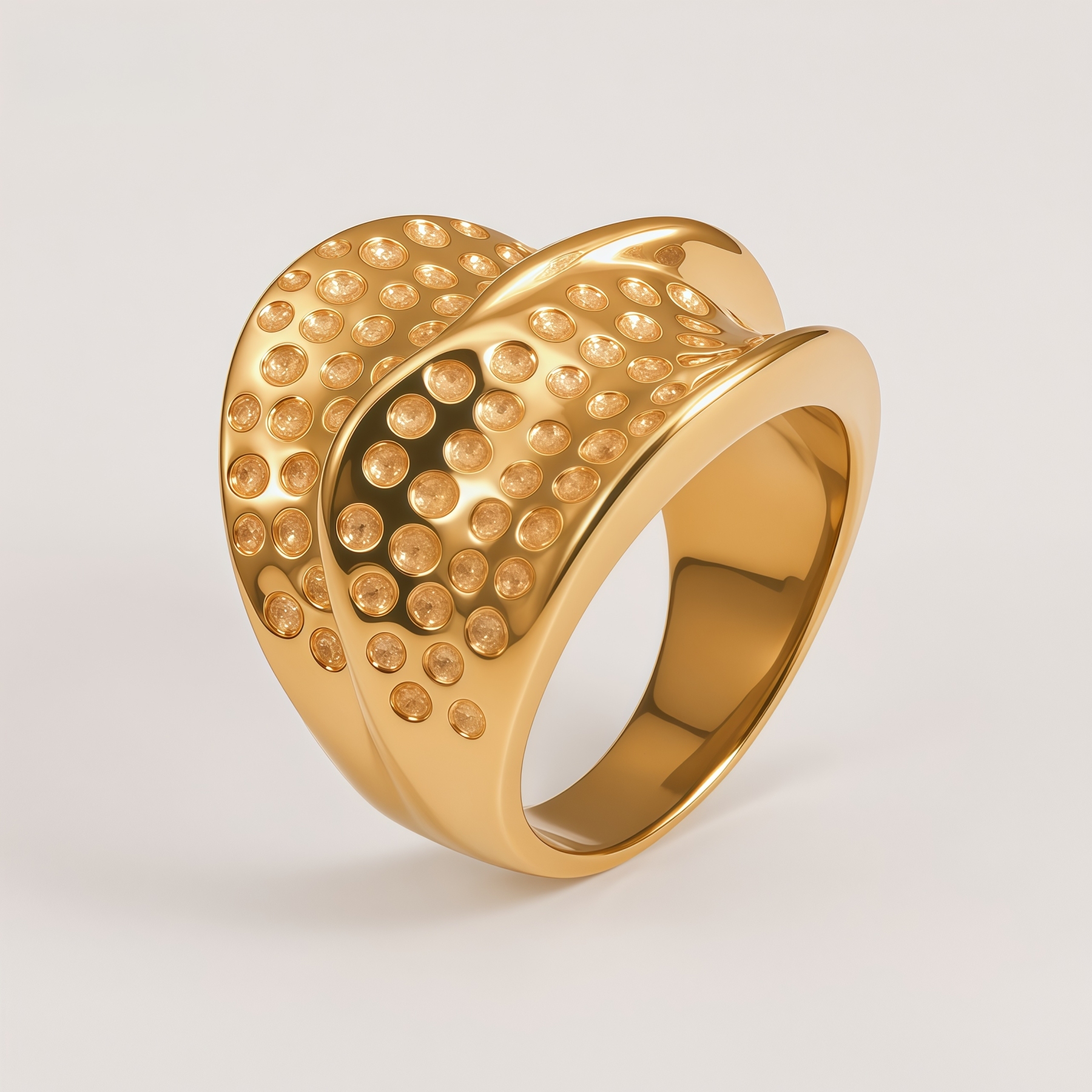 Fashion Creative Textured Stainless Steel Ring Women's Ring | DZ1366-JinBaoJewerly