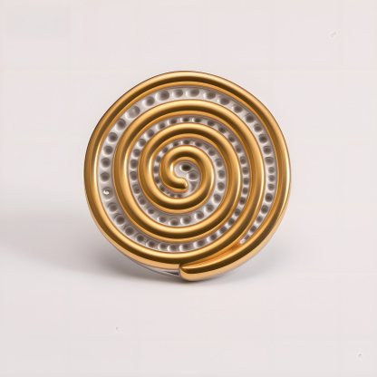 Exquisite Spiral Stainless Steel Ring Minimalist Stylish Design Women Ring | G003783