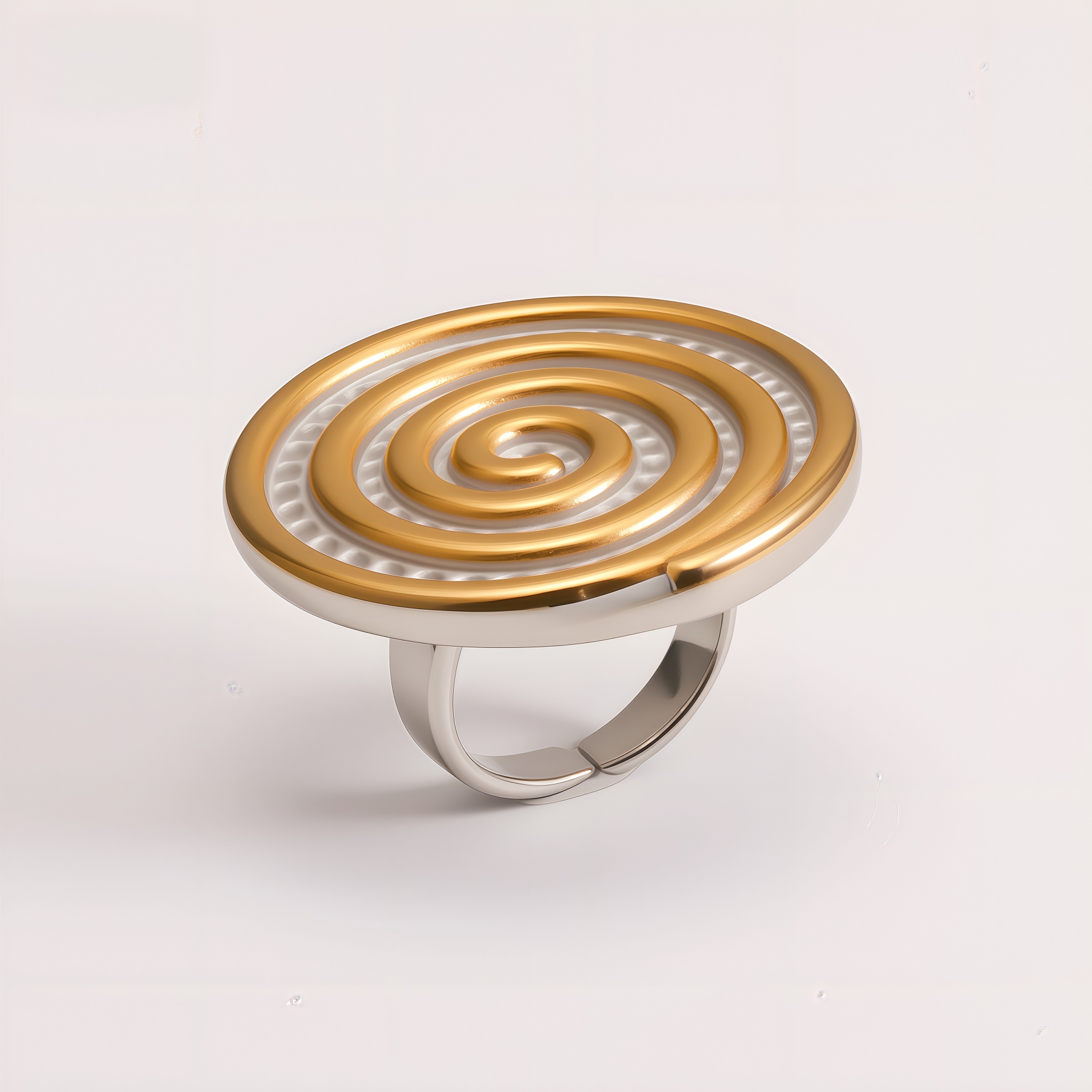 Exquisite Spiral Stainless Steel Ring Minimalist Stylish Design Women Ring | G003783