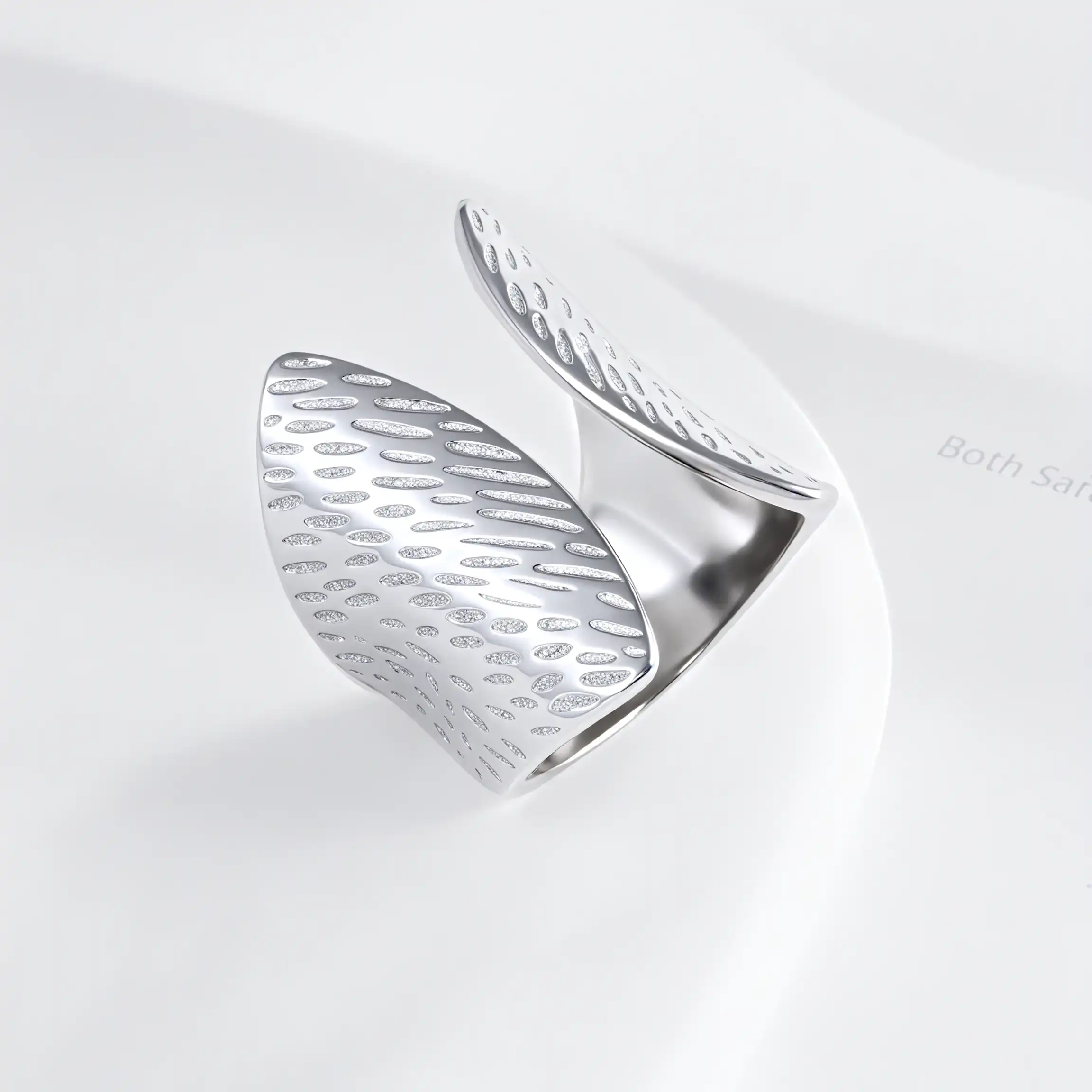 Contemporary Wave Design Stainless Steel Women Ring丨G004247-JinBaoJewerly