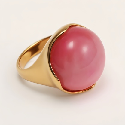 Multi - colored Gemstone Gold Ball Ring, Fashionable and Unique Women's Ring | BL87JS-JinBaoJewerly
