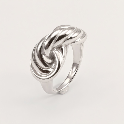 24K Stainless Steel Knot Design Ring for Women | G004522