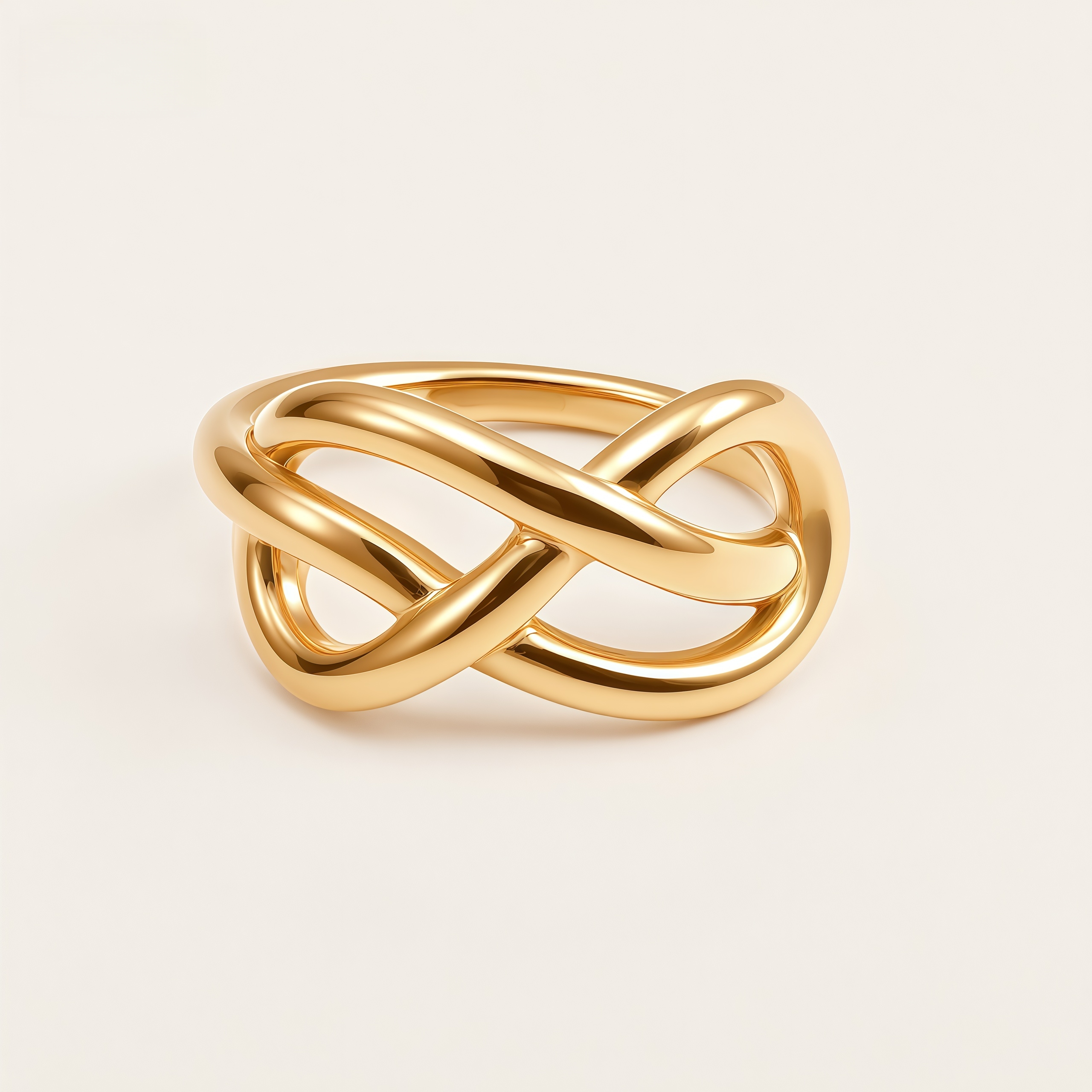 Unique Intertwined Knot Design Stainless Steel Ring for Women | G003801