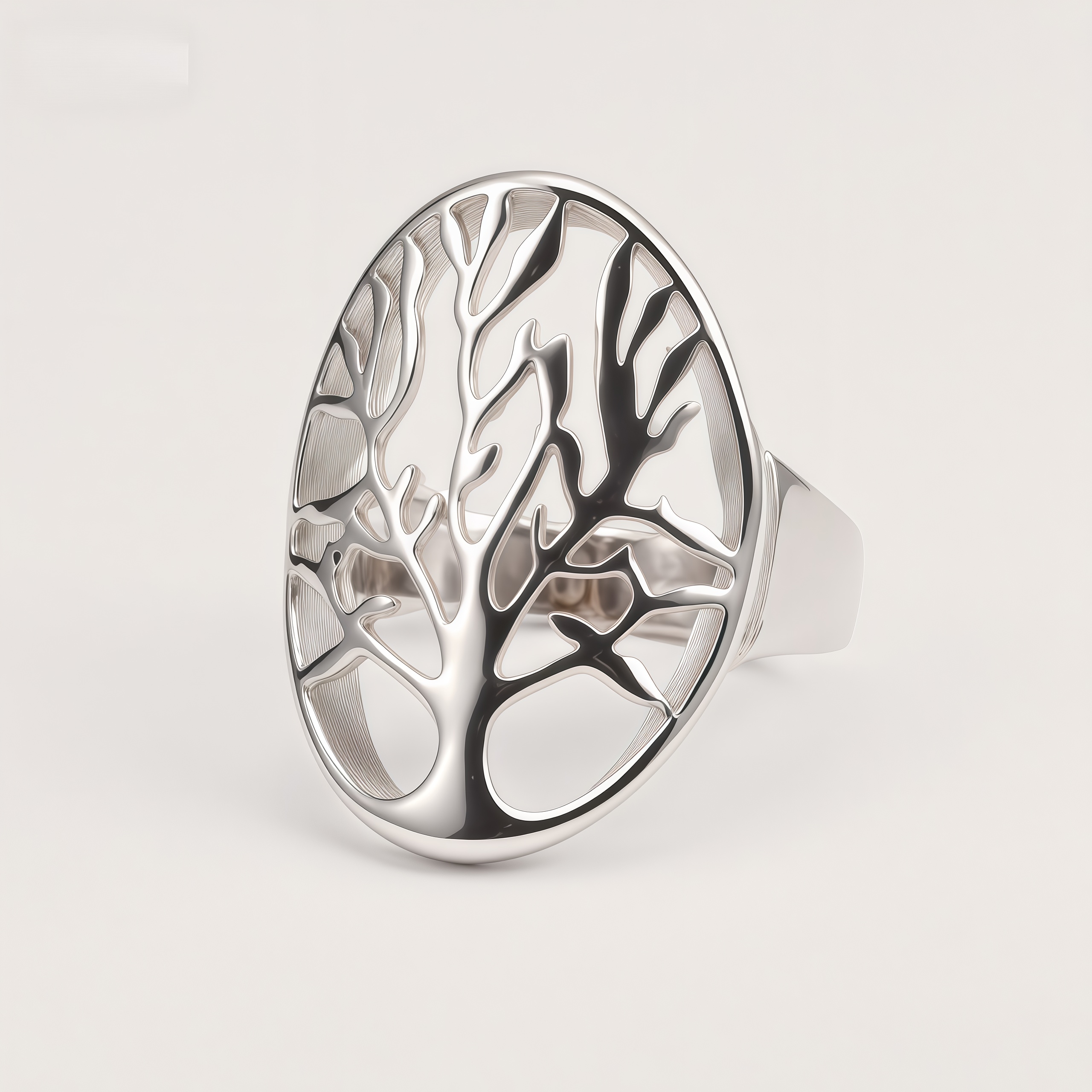 Vintage Tree of Life Stainless Steel Ring for Women