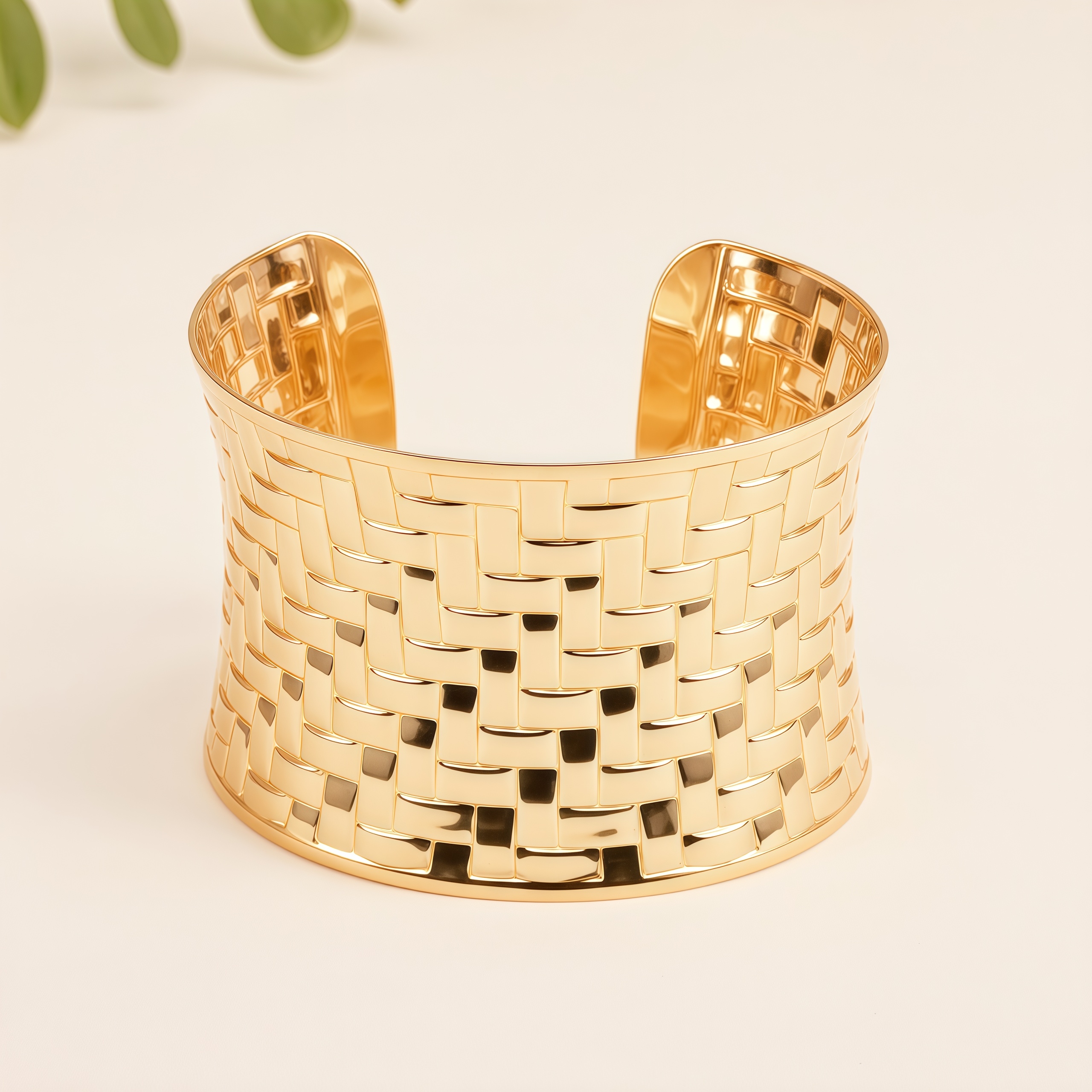 24K Stainless Steel Women's Cuff Bracelet Set Unique designs