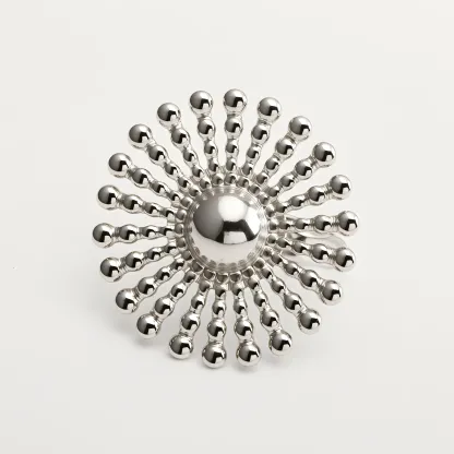 24K Gold - Plated Stainless Steel Women's Ring with Sunflower Design | G005537-JinBaoJewerly