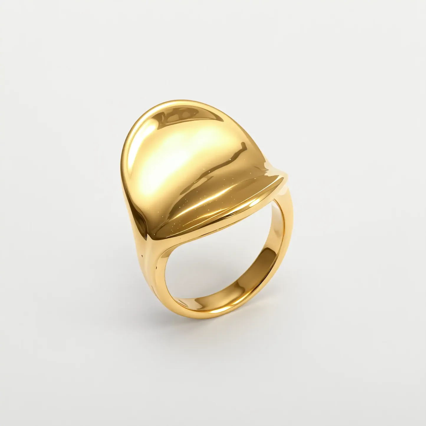 Stainless Steel Women's Ring with Sleek Domed Feature丨G005468-JinBaoJewerly