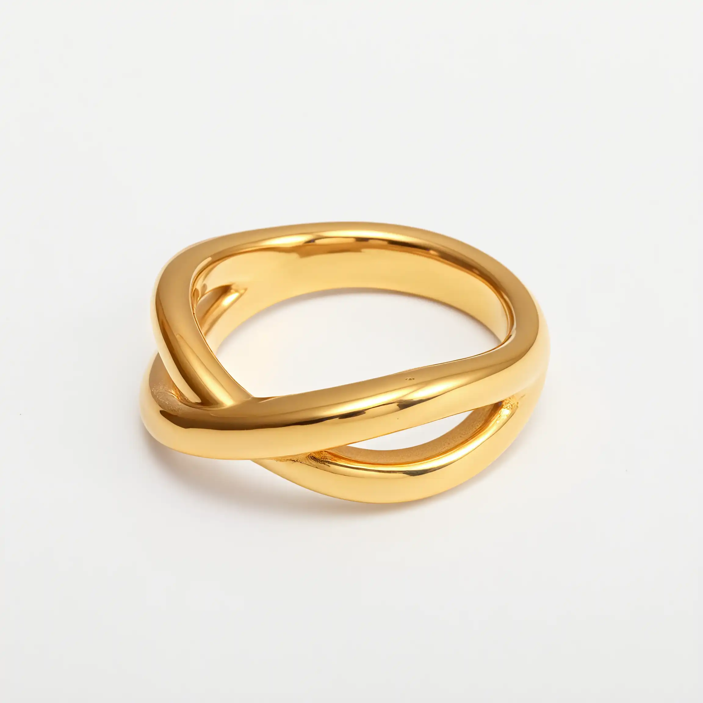 Women's Stainless Steel Interlaced Ring丨PL611-JinBaoJewerly