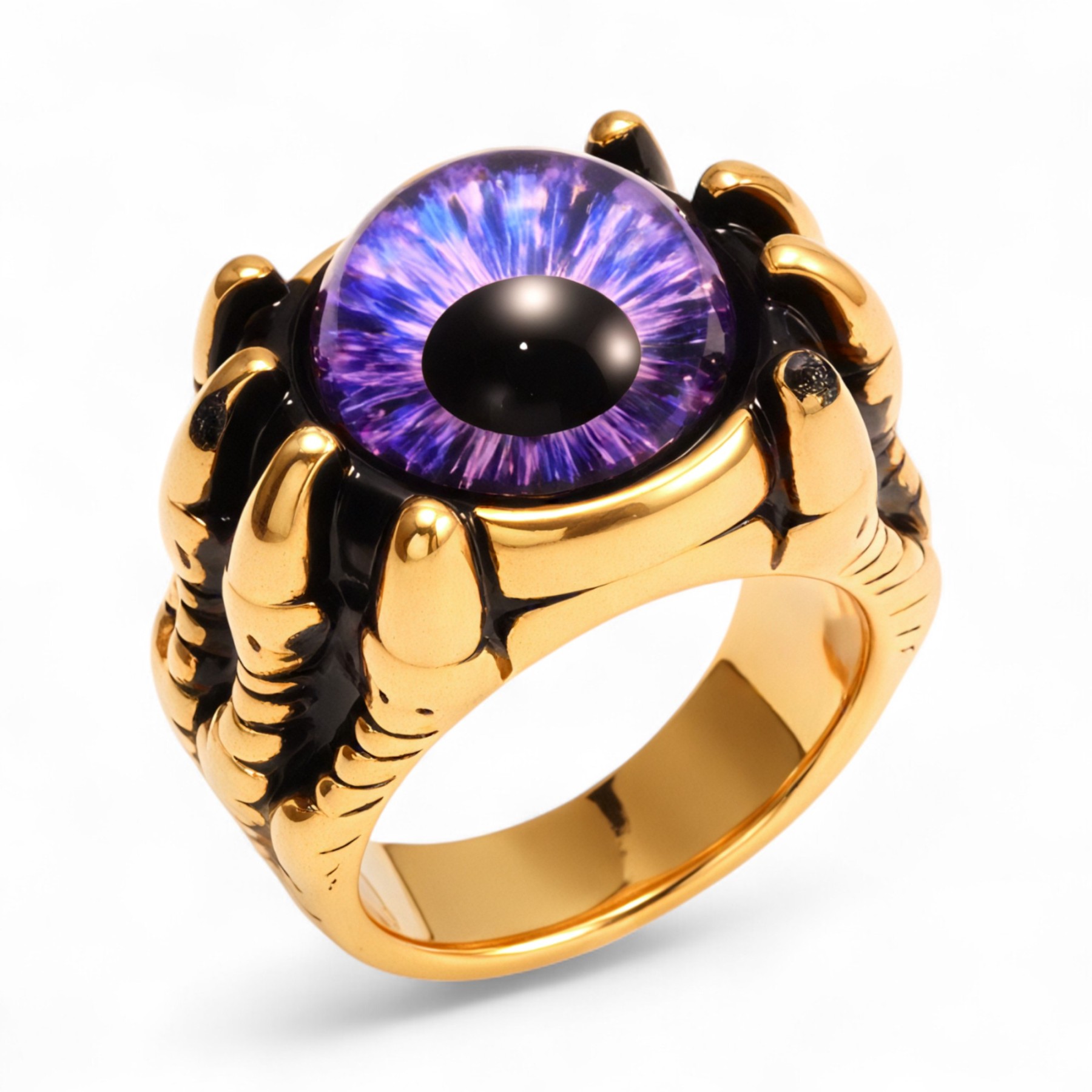 Vintage Style Mystic Eye Stainless Steel Men's Ring丨K002002GL-JinBaoJewerly