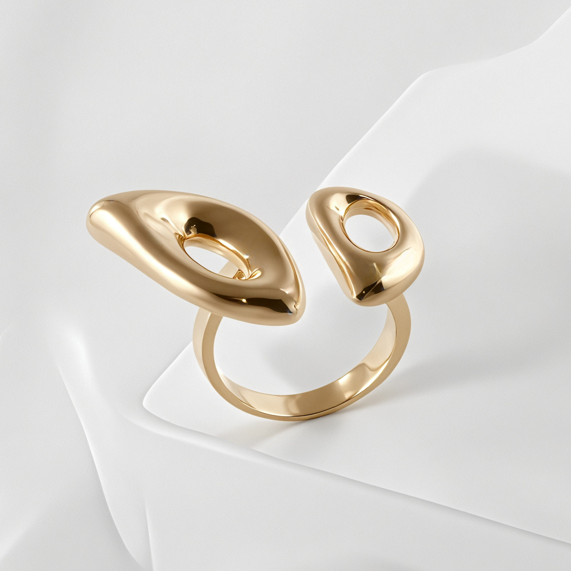 Modern Minimalist Design Ring Women's Stainless Steel Ring | G003985-JinBaoJewerly