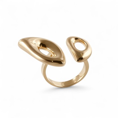 Modern Minimalist Design Ring Women's Stainless Steel Ring | G003985-JinBaoJewerly