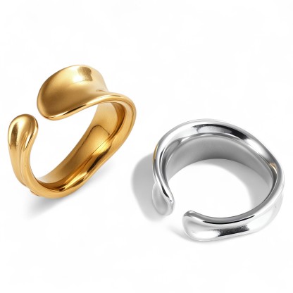 Minimalist Stainless Steel Open Loop Ring Classic Fashion for Women | G004492-JinBaoJewerly