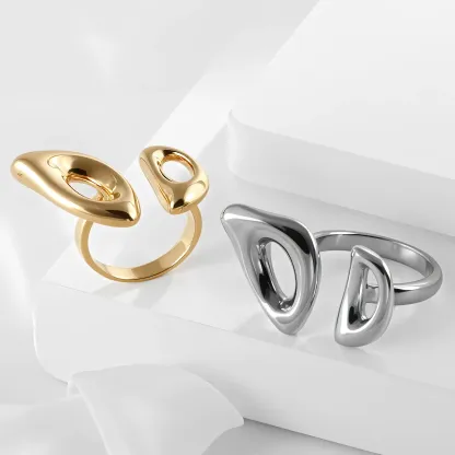 Modern Minimalist Design Ring Women's Stainless Steel Ring | G003985-JinBaoJewerly