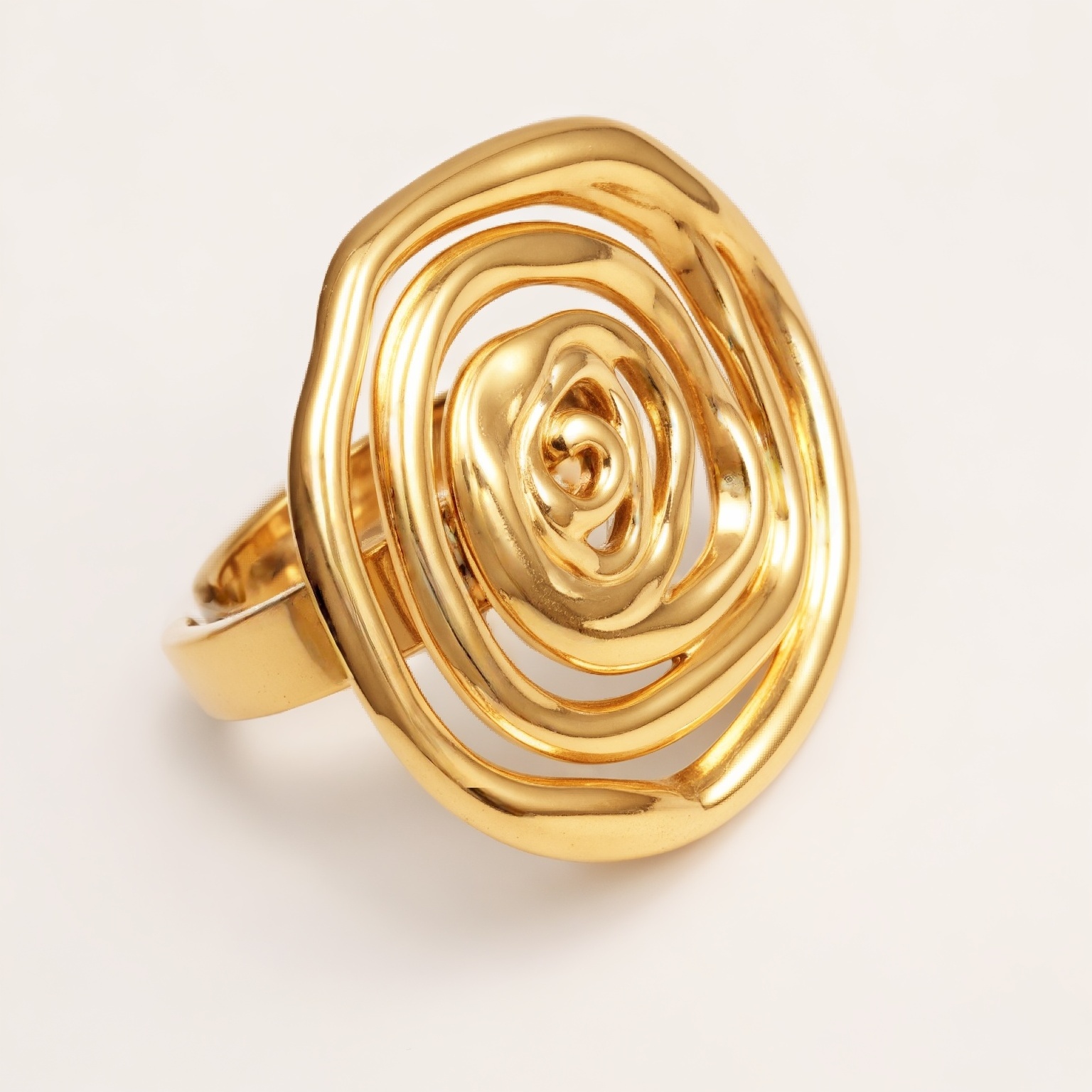 Gold Rose - Shaped Ring, Fashion Women's Open - ended Jewelry | G005243J-JinBaoJewerly
