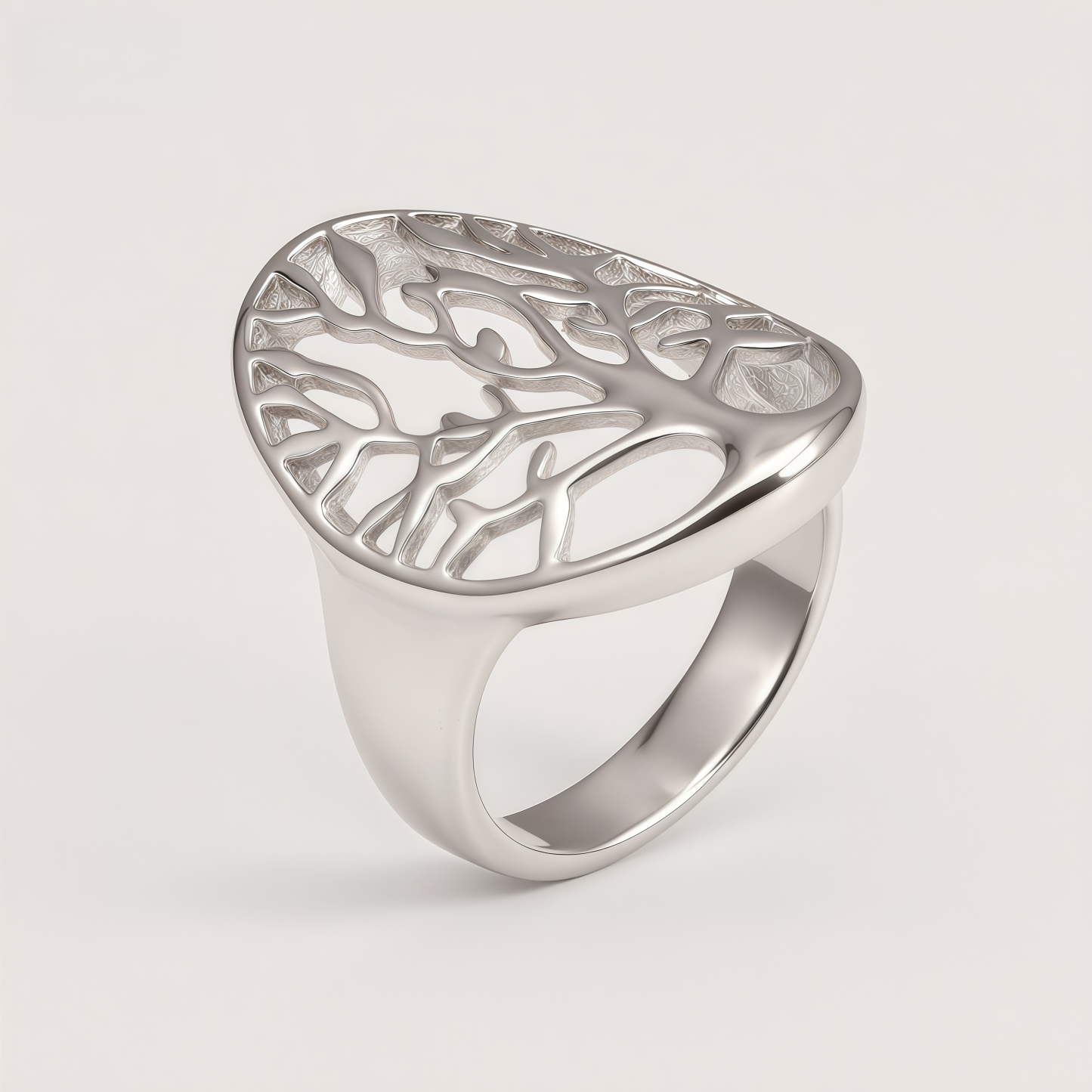 Vintage Tree of Life Stainless Steel Ring for Women