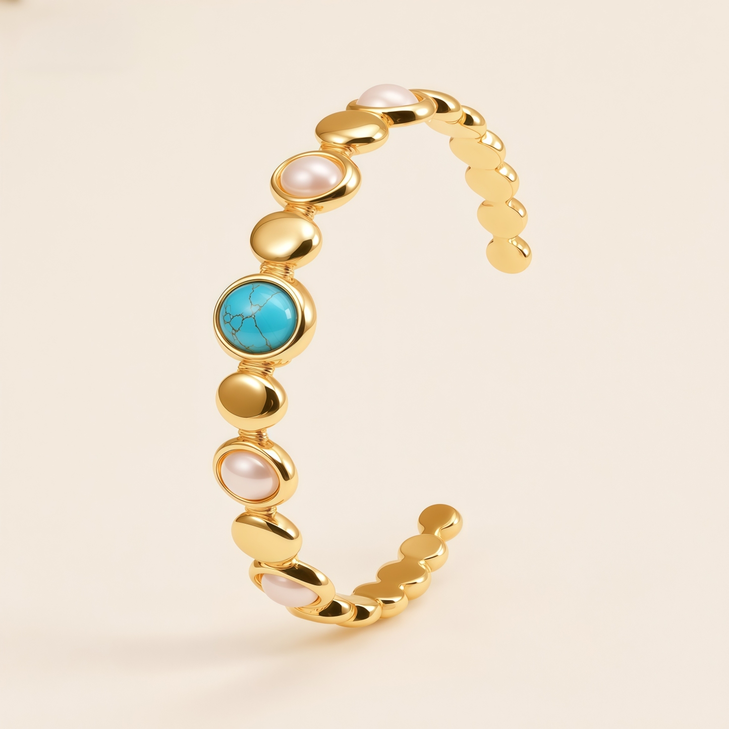 Vintage Gemstone Cuff Bangle for Women 