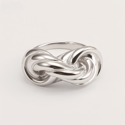 24K Stainless Steel Knot Design Ring for Women | G004522
