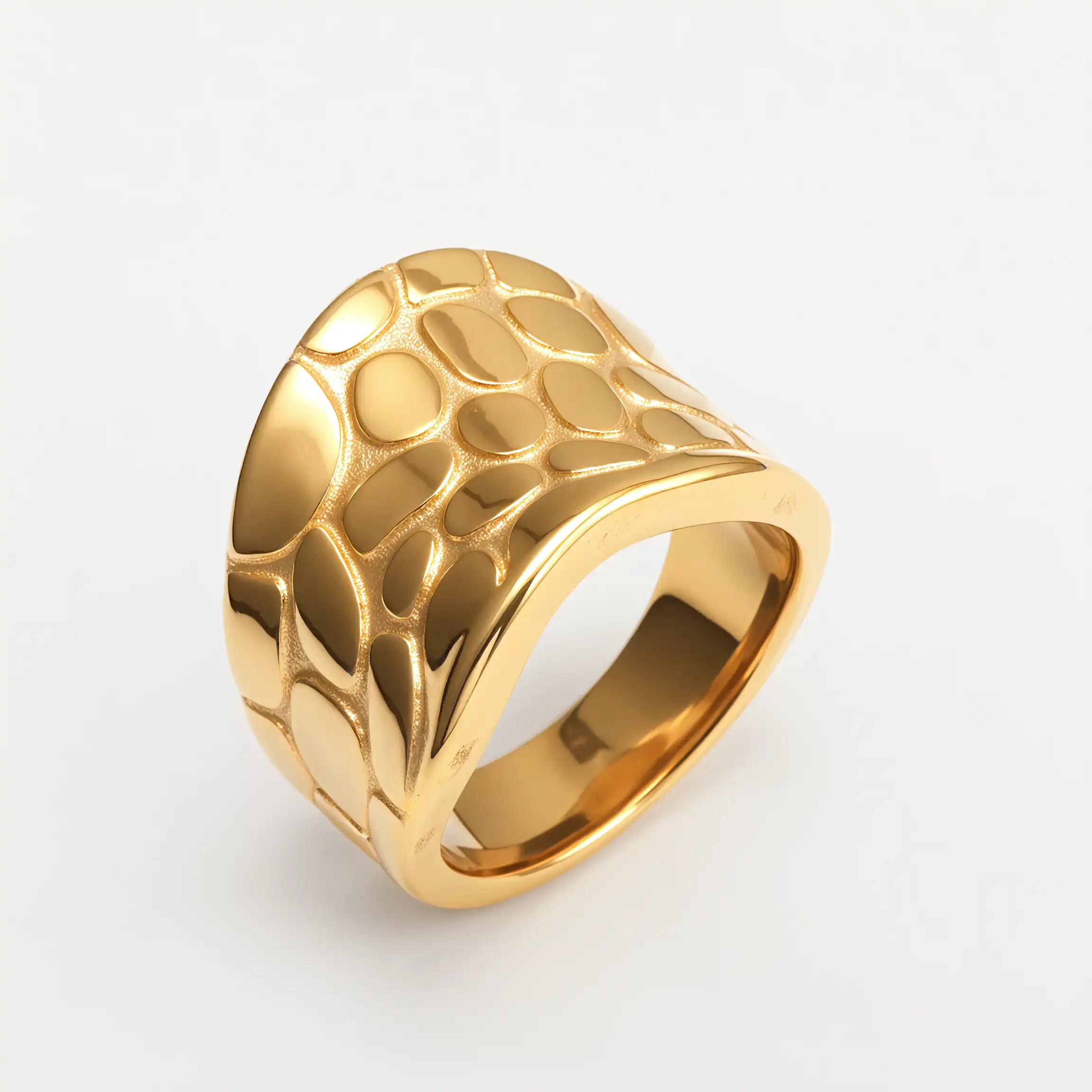 Fashion Irregular Texture Stainless Steel Women's Ring丨ML096-JinBaoJewerly