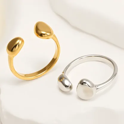 Vintage Twist Design Stainless Steel Women's Ring丨N00658-JinBaoJewerly