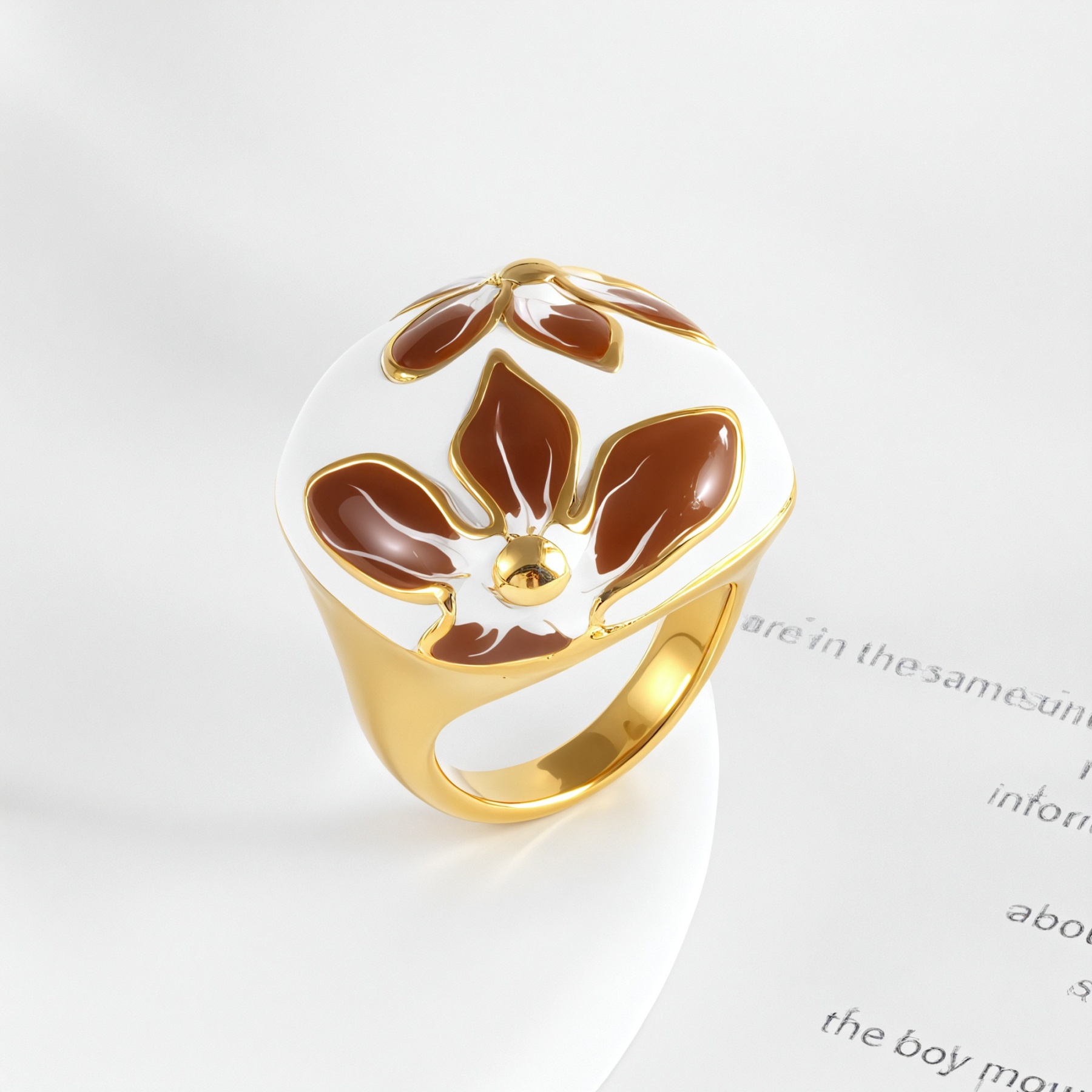 Romantic Floral Pattern Stainless Steel Ring Women's Ring | G004607-JinBaoJewerly