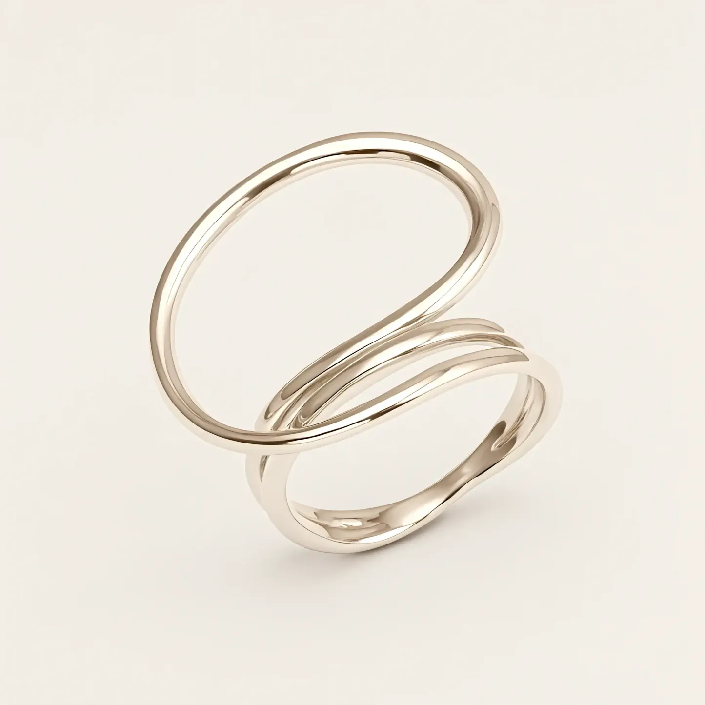 Modern Style Twisted Band Stainless Steel Women's Ring丨G004992-JinBaoJewerly