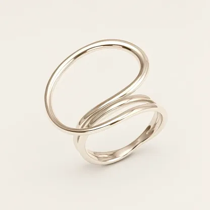 Modern Style Twisted Band Stainless Steel Women's Ring丨G004992-JinBaoJewerly