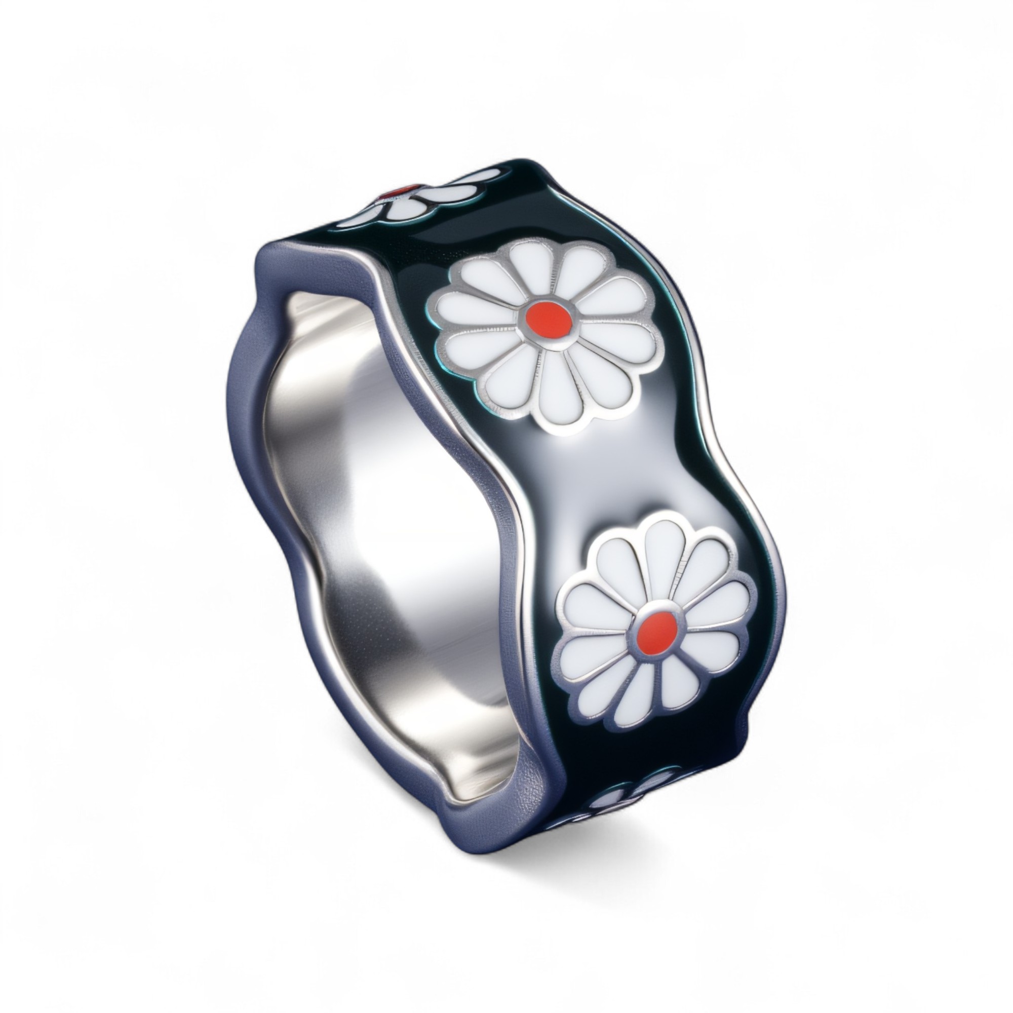 Vintage Floral Pattern Hip Hop Stainless Steel Men's And Women's Universal Ring丨G00861-JinBaoJewerly