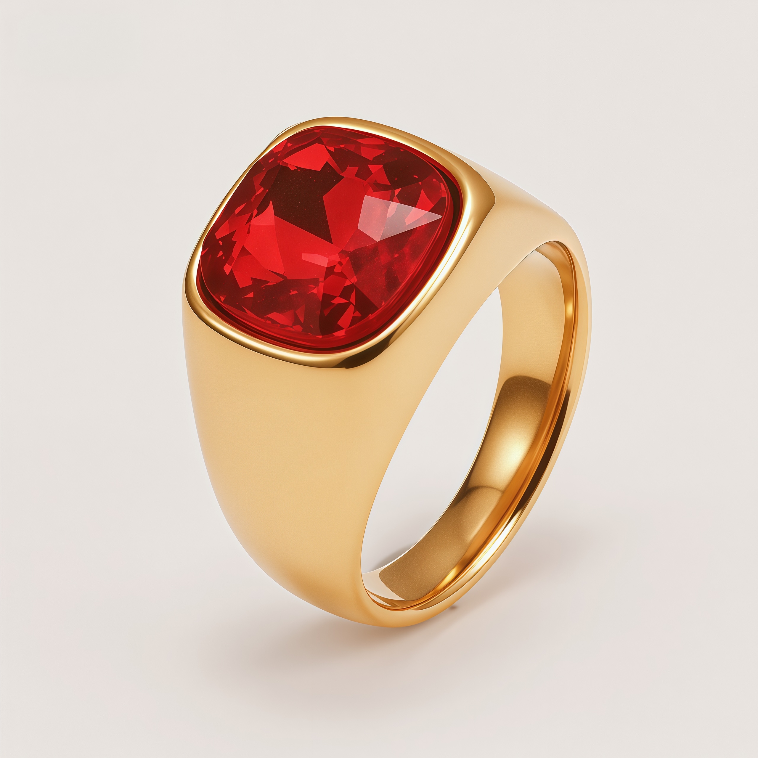 Classic Striped Stainless Steel Gemstone Ring Men's Ring | K00761-JinBaoJewerly