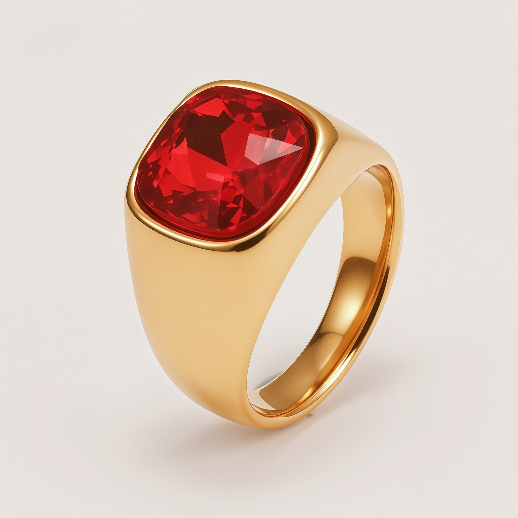 Classic Striped Stainless Steel Gemstone Ring Men's Ring | K00761-JinBaoJewerly