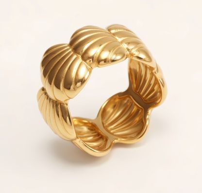 Women's Shell - Shaped Gold Ring, Trendy and Versatile Style | G005032J-JinBaoJewerly