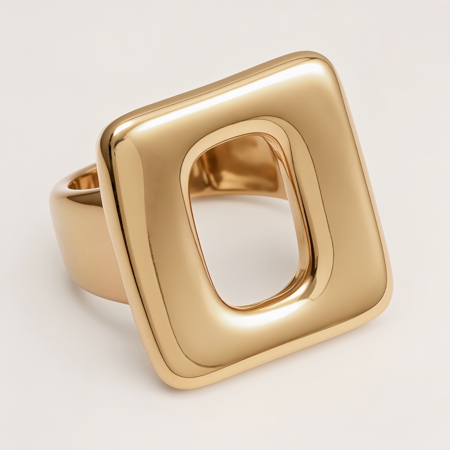 Stainless Steel Geometric Hollow-out Ring, Minimalist and Stylish, Adjustable, Unique Jewelry for Women | G004132-JinBaoJewerly