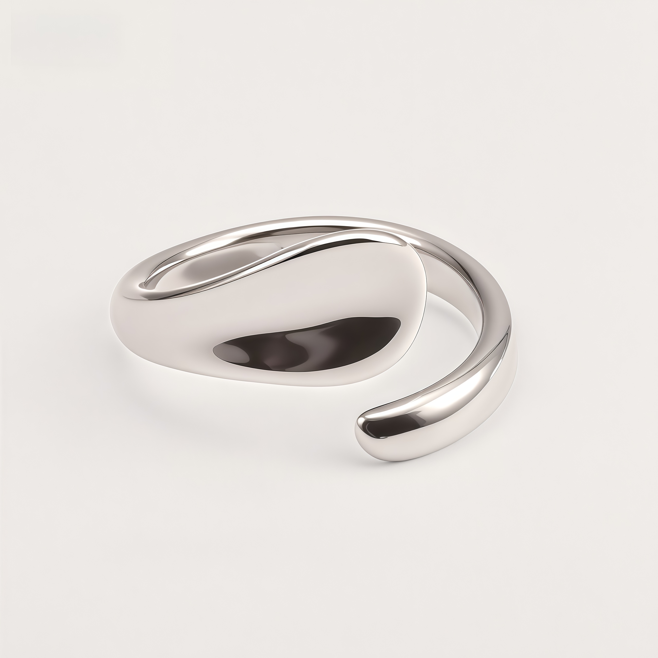 24K Irregular Open Stainless Steel Ring for Women | G00840