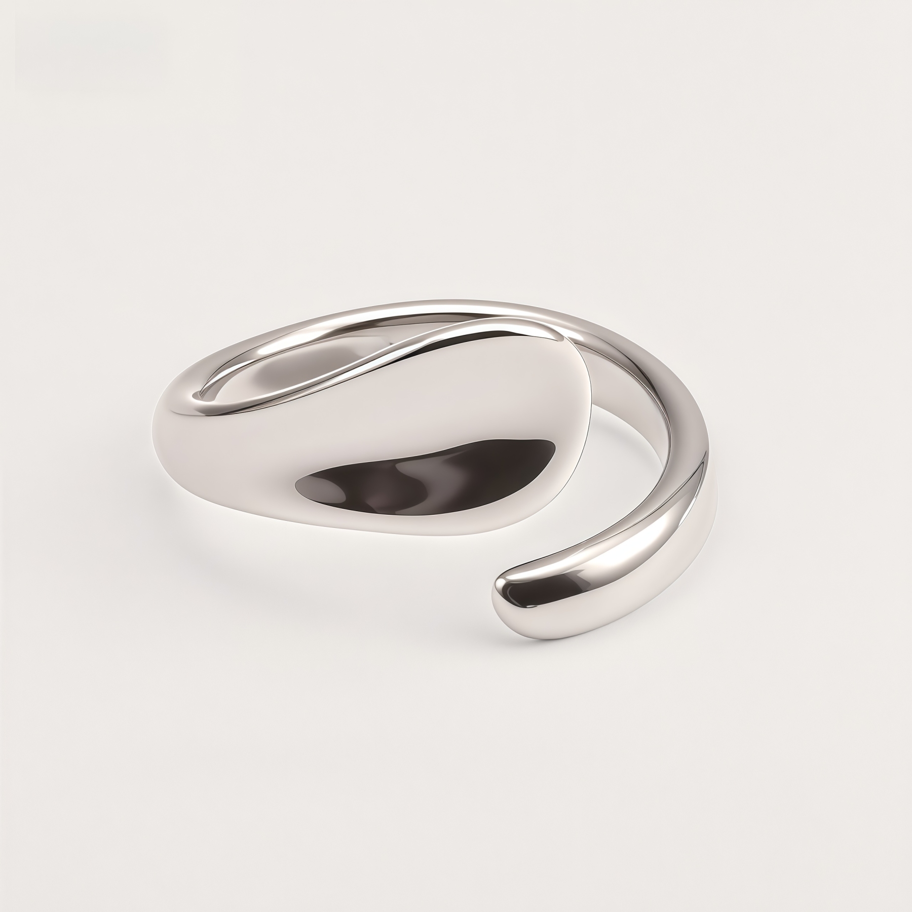 24K Irregular Open Stainless Steel Ring for Women | G00840