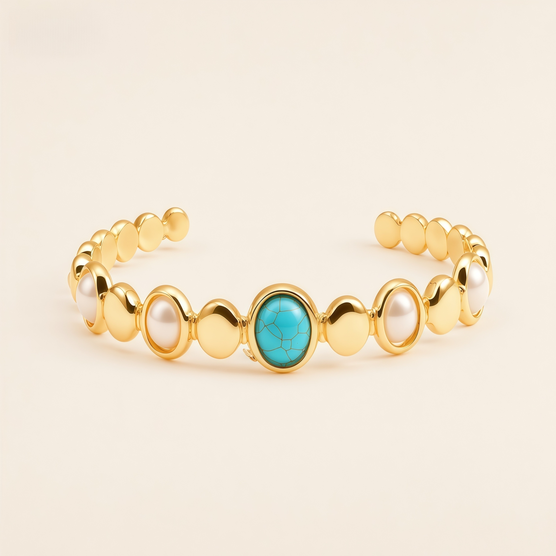 Vintage Gemstone Cuff Bangle for Women 