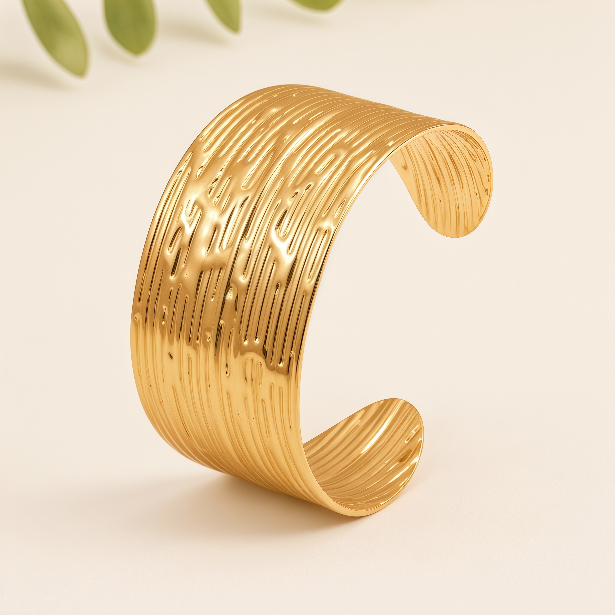 24K Stainless Steel Women's Cuff Bracelet Set Unique designs