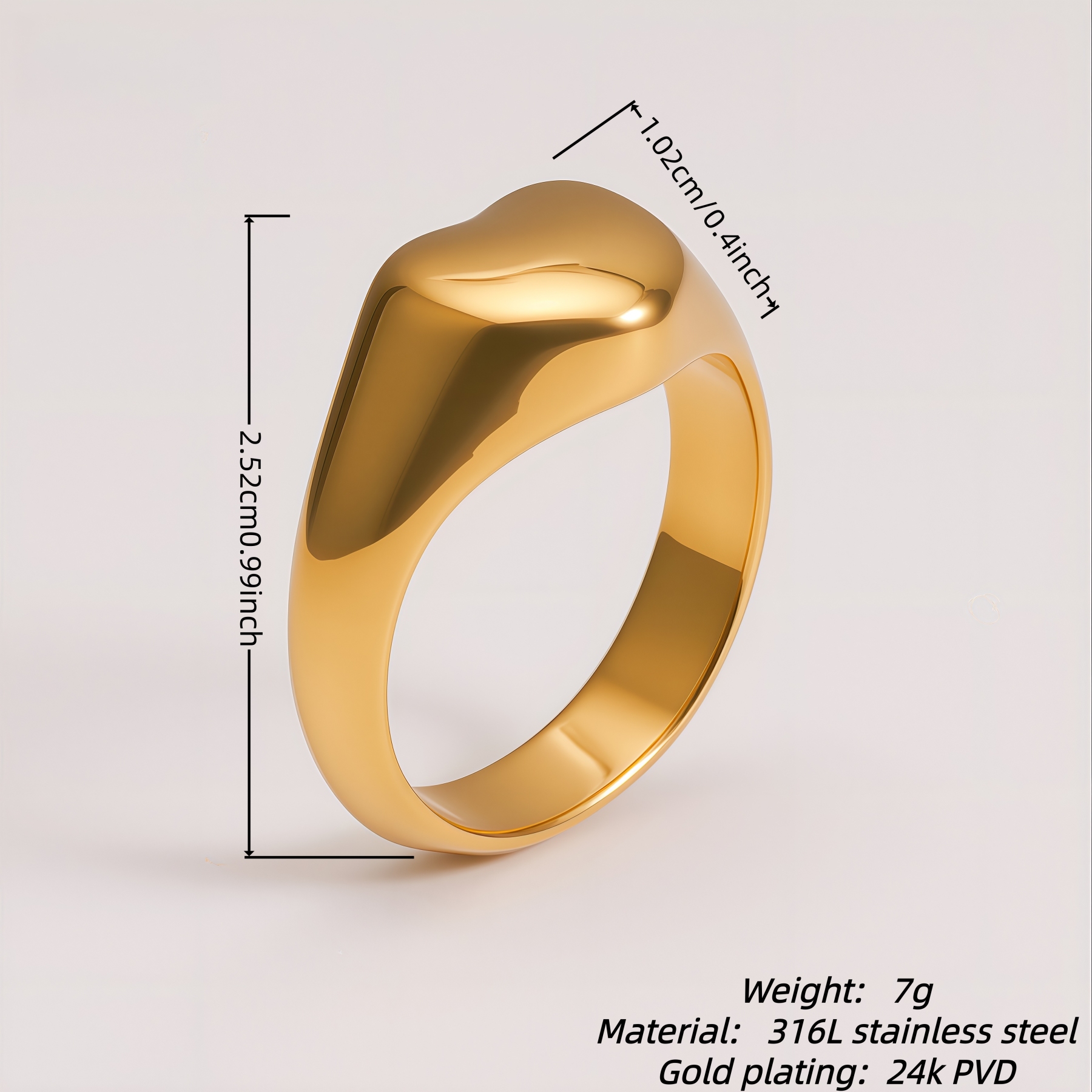 Minimalist Streamlined Ring Modern Fashion Design for Women | G00650
