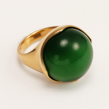 Multi - colored Gemstone Gold Ball Ring, Fashionable and Unique Women's Ring | BL87JS-JinBaoJewerly