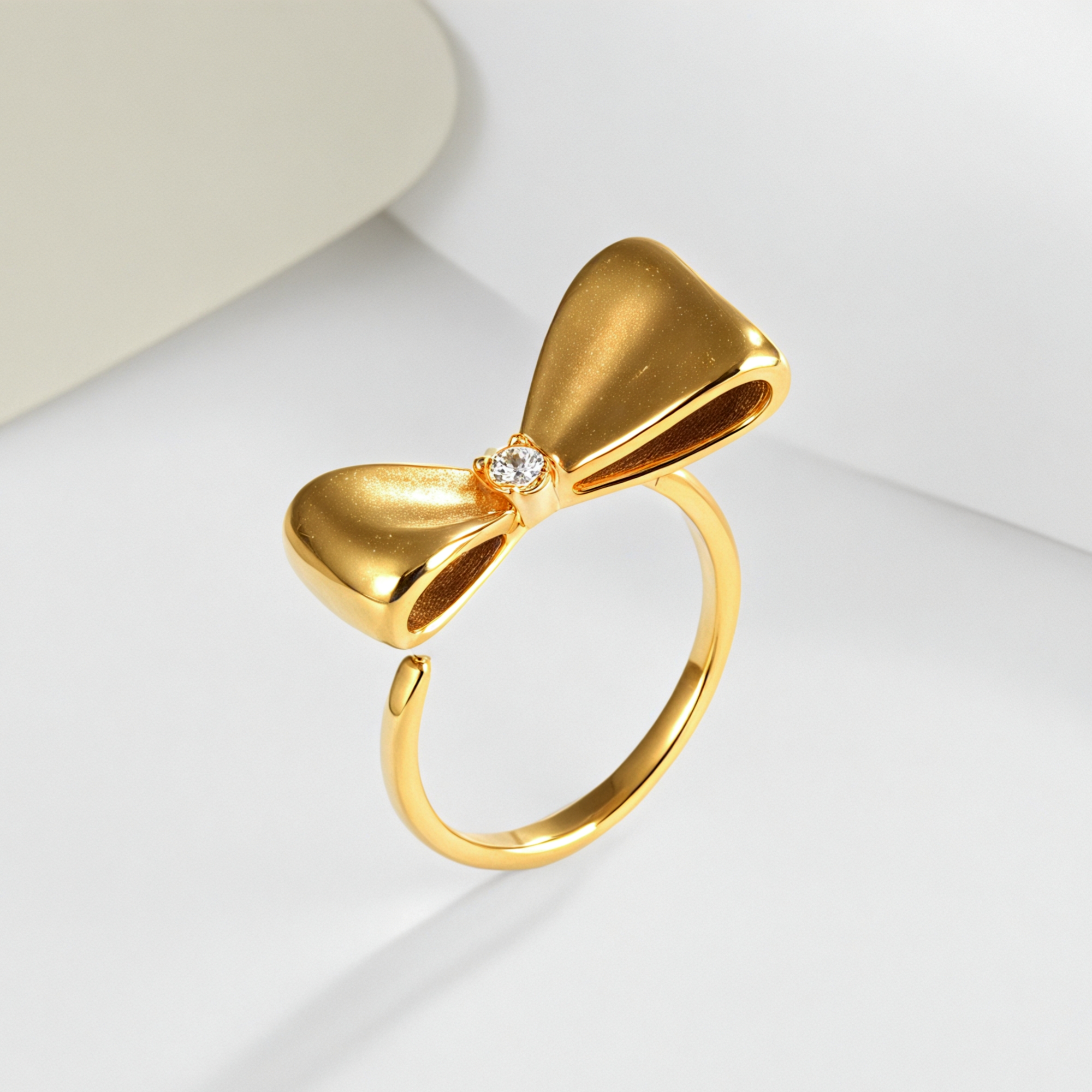 Minimalist Bowknot Ring Women's Light Luxury Fashion Band | G004490-JinBaoJewerly