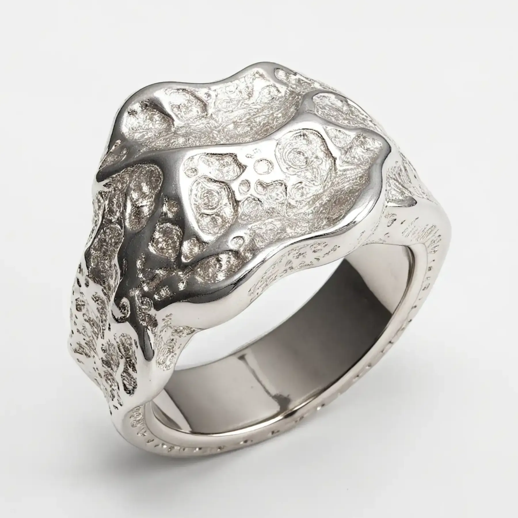 Creative Stone Pattern Design Stainless Steel Unisex Ring丨GB0712-JinBaoJewerly