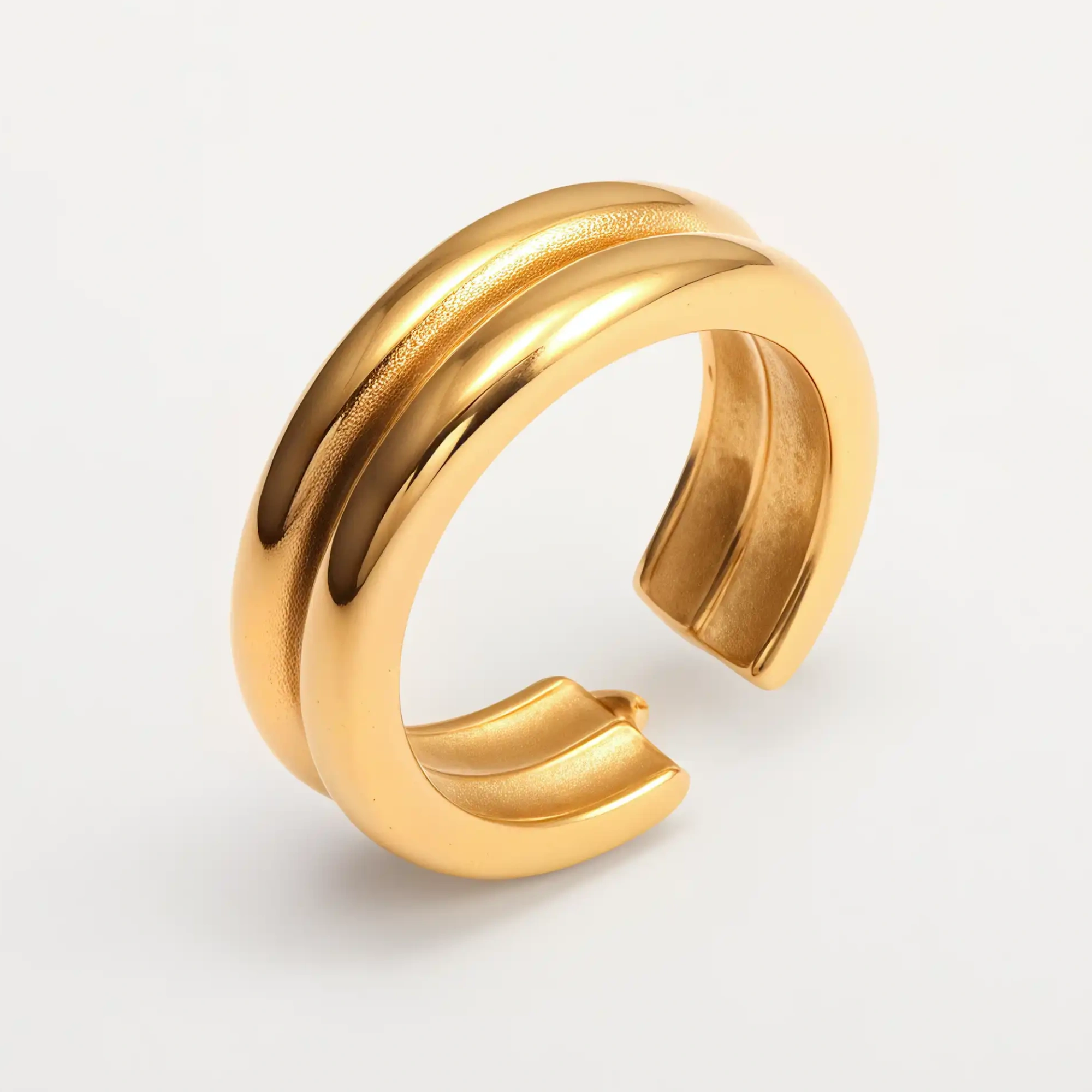 Light Luxury Style Simple Stainless Steel Women's Ring丨G004307-JinBaoJewerly